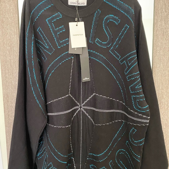 Mens NWT Stone Island compass logo printed Sweatshirt. Made in Italy. Retail 625 - Picture 2 of 11
